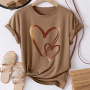 Soft Red Cotton Short Sleeve Top – Cozy Casual Wear