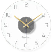 HOTMALLL CNCEST Wall Clock 12 Inch Clear Glass Wall Clocks Non-Ticking Battery Operated Ultra-Quiet Movement Quartz for Office Classroom School Home Living Room Bedroom Kitchen Fast Arrival Christmas Gifts for men mens gift
