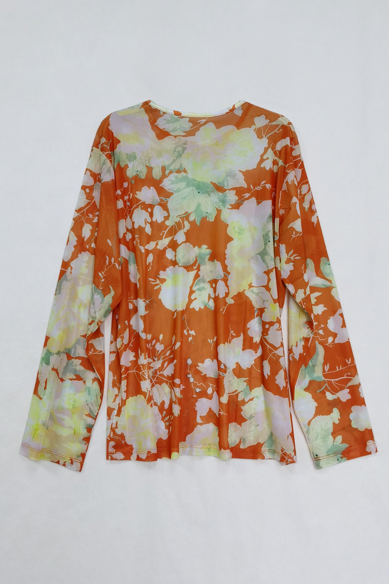 Plus Size Tie-Dye Slim Mesh Top
