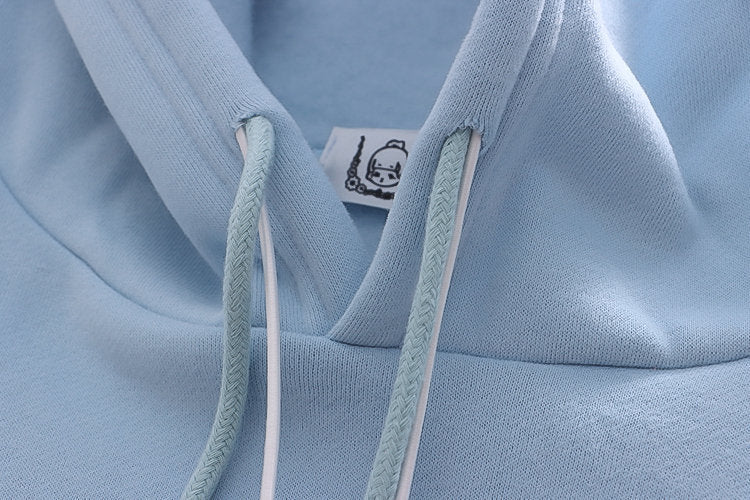 Letter Hooded Cashmere Padded Warm Sweater