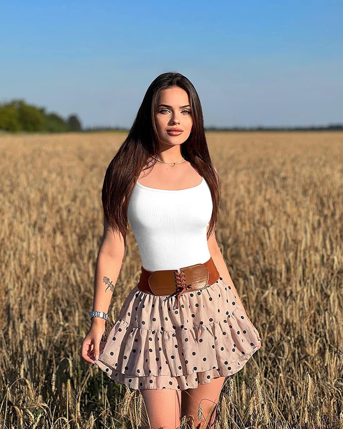 European And American Rib Sleeveless Spaghetti Strap Top Body-shaping Corsets