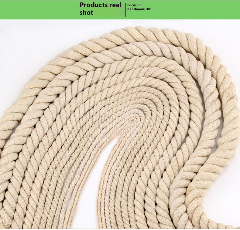 Coarse Cotton Rope 1-2-3-20mm Three-strand Beige Cotton String
