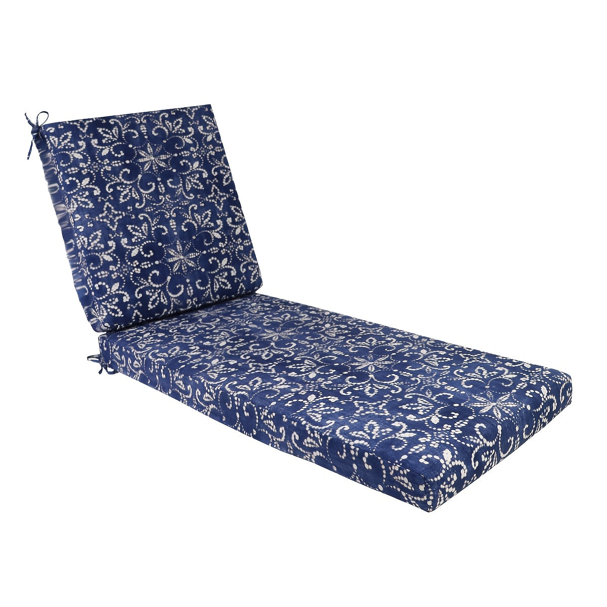 1pc Outdoor Patio Lounge Chair Cushion, Removable And Washable, 1000 Hours of High Sun Exposure Color Fastness, Does Not Fade, High Resilience, Beach Chair Sponge Pad, Leisure Recliner Cushion, Rocking Chair Seat Cushion with Integrated Backrest