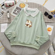Cozy Fleece Casual Print Pocket Sweatshirt