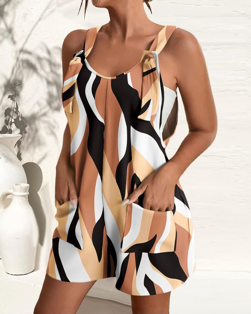 Casual Fashion Strap Shorts Jumpsuit For Women