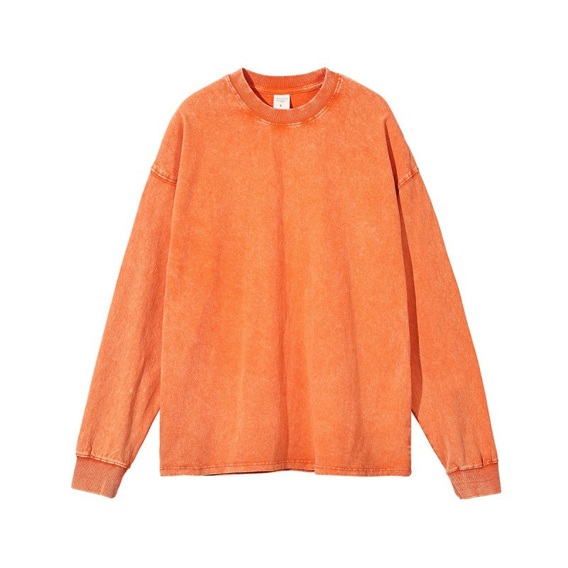 Solid Blank Ribbed Sleeve T Shirt