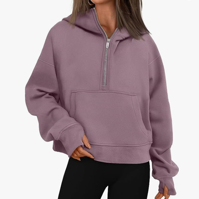 Cozy Oversized Zip-Up Hoodie for Fall & Winter