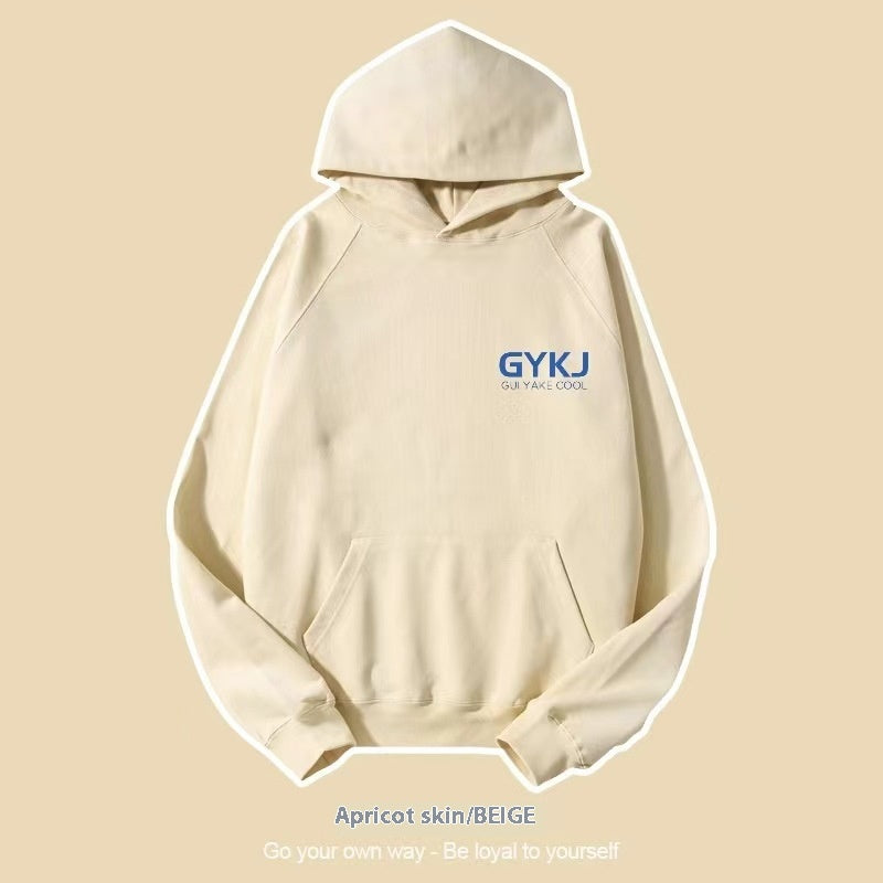 Women's Letter Print Loose Cotton Hoodie