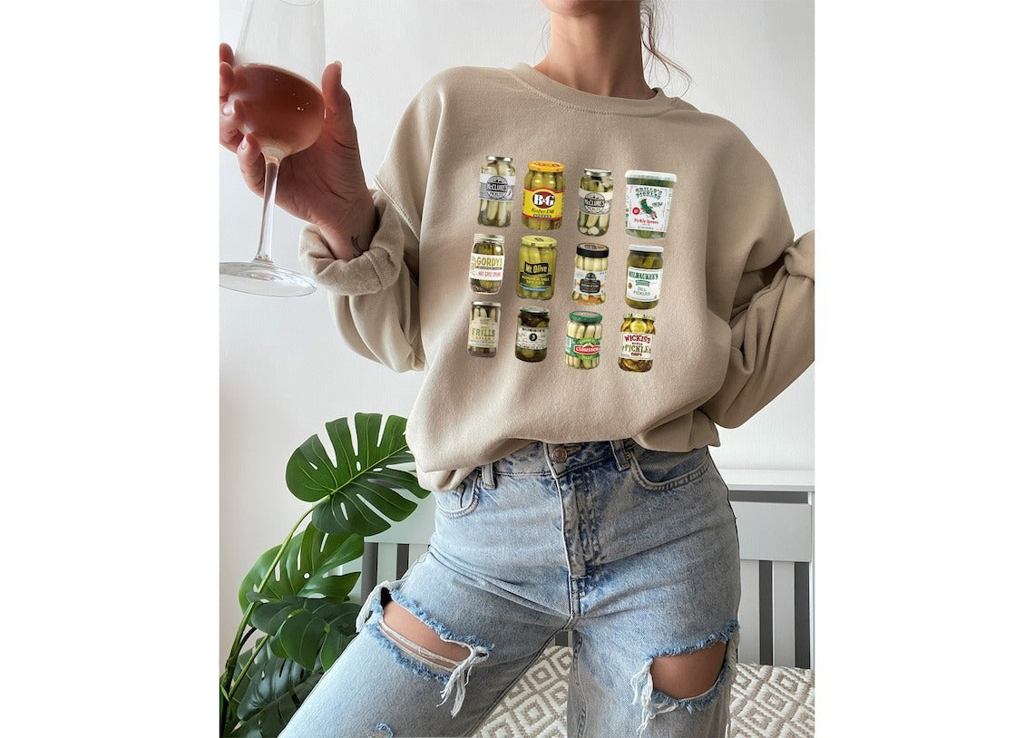 Women's Loose Letter Print Round Neck Pullover Sweater