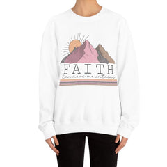 Faith Can Move Mountains Cute Cartoon Pullover Hoodie
