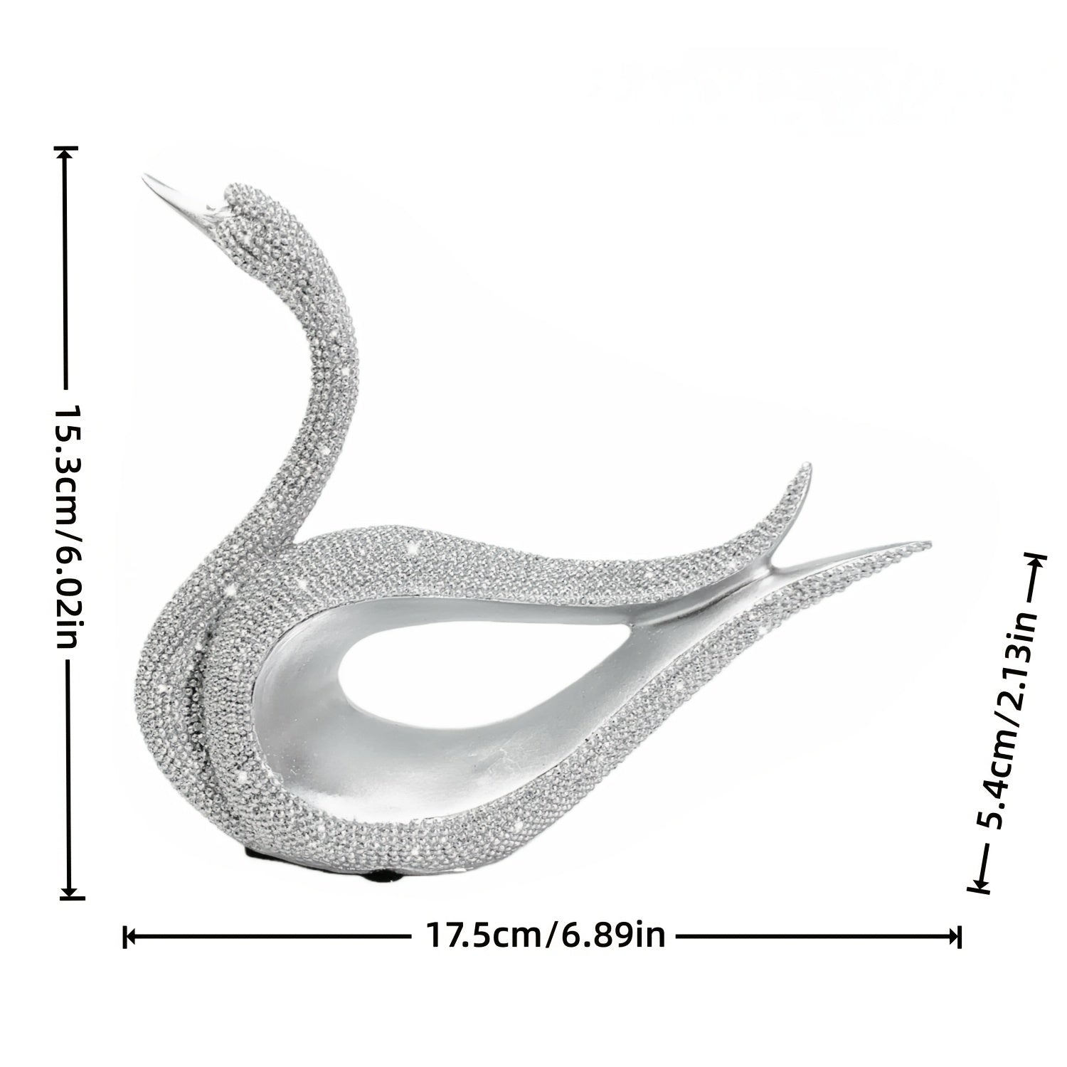 Swan ornament 3D resin sculpture for creative home decor