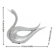 Swan ornament 3D resin sculpture for creative home decor