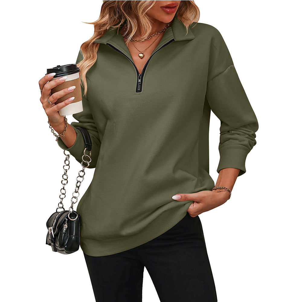 Y2K Fleece Half-Zip Pullover Streetwear Sweatshirt
