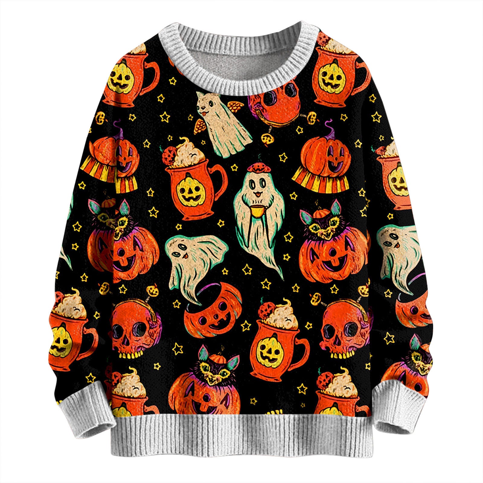 Unisex Printed Crewneck Sweater - Cozy Stylish Pullover