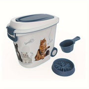 Large Outdoor/Indoor Dog House With Blue Shingled Roof & Window Panels - Chew-Proof, Waterproof, Ventilated Kennel For All-Weather - Heavy-Duty Plastic Construction, Spacious Modern Pet House For S...