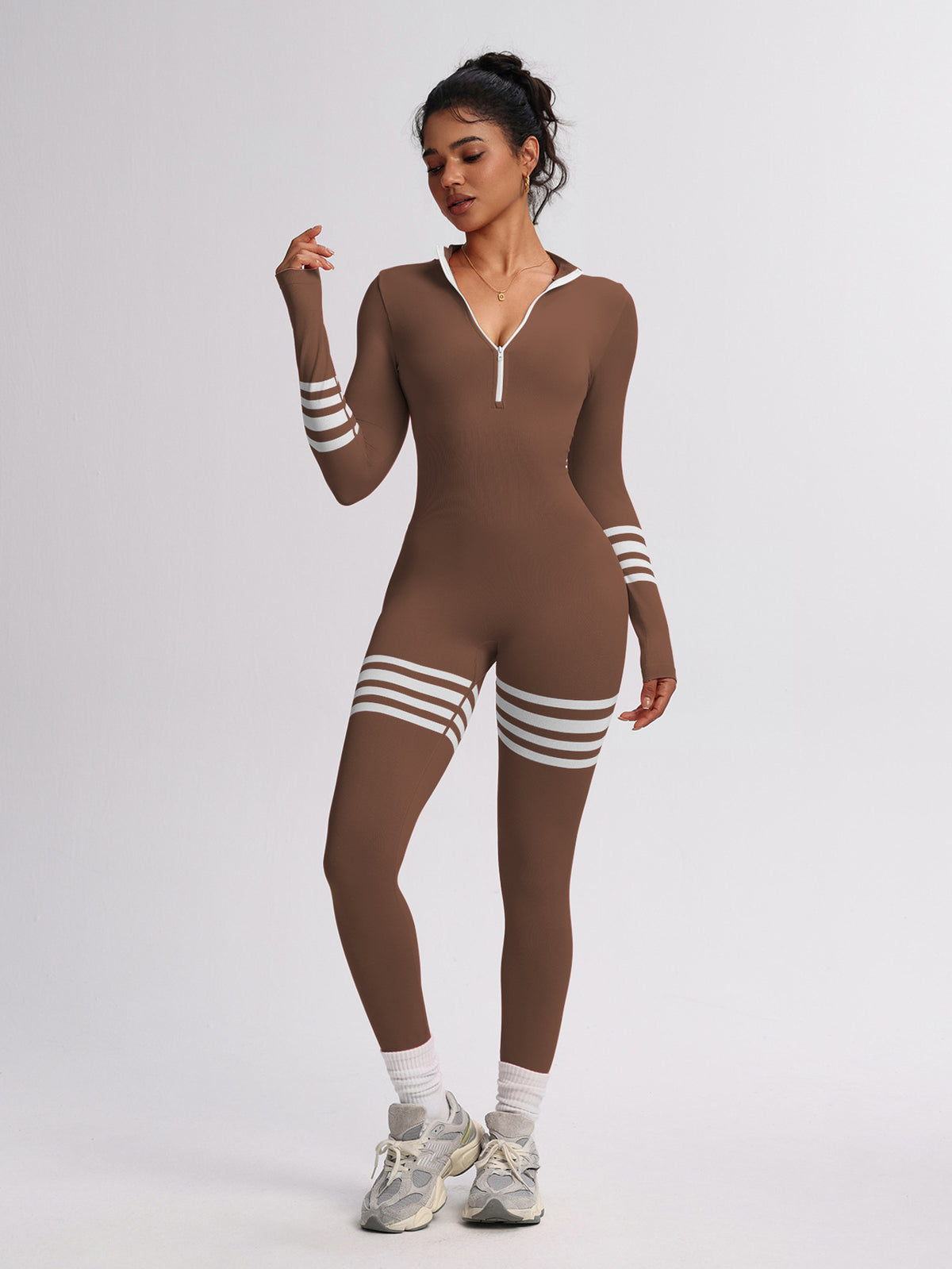 Women's Active Long-Sleeve Sports Romper