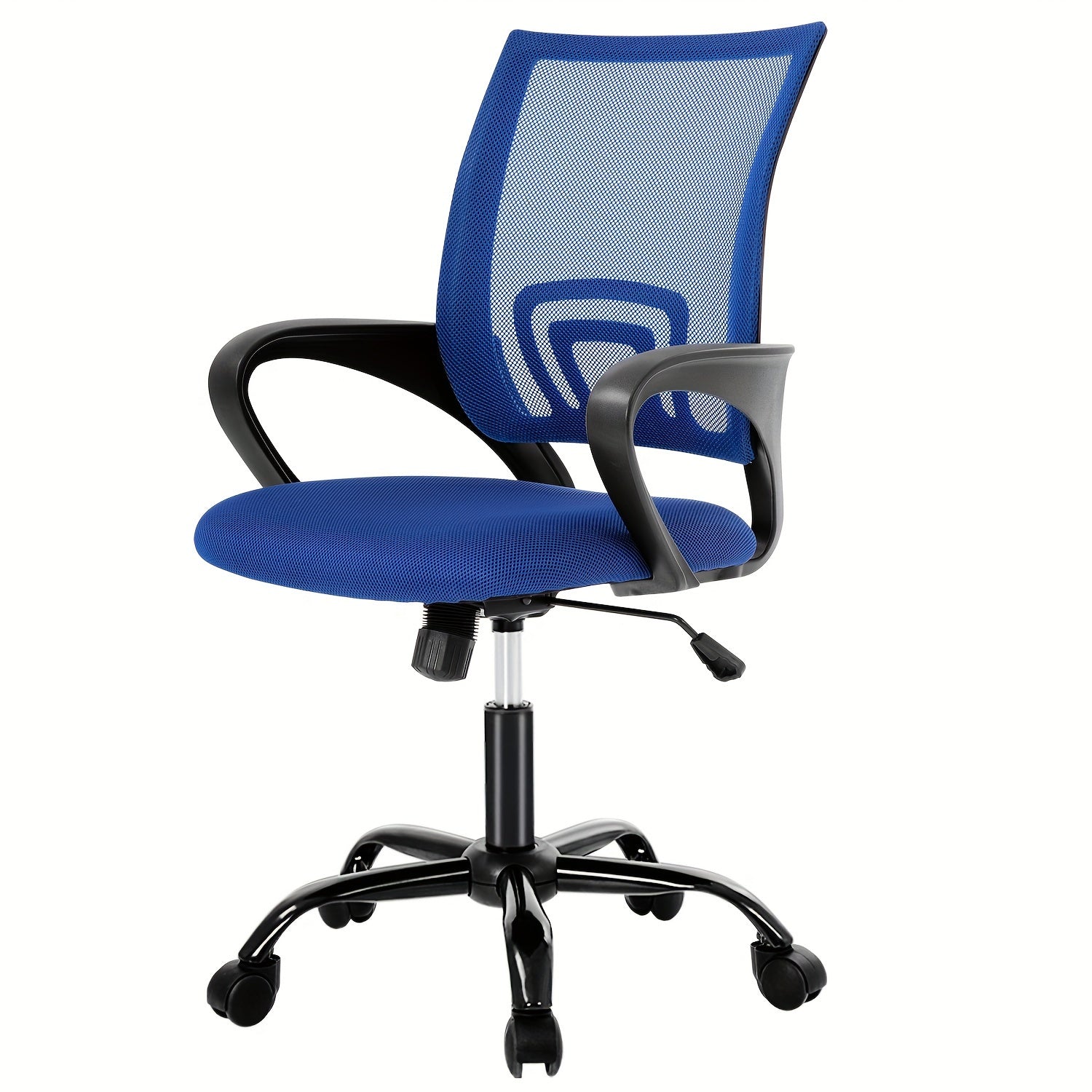 Ergonomic Mesh Office Chair with Lumbar Support, Padded Seat and 5‑Wheel Base