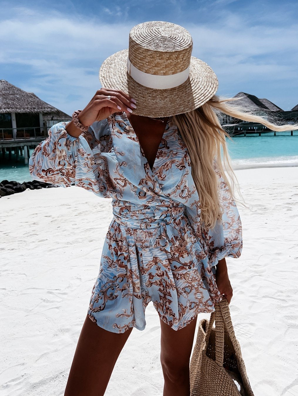 Tropical Rainforest Belted Jumpsuit