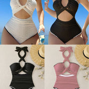 Sexy Backless High-Waist One-Piece Swimsuit