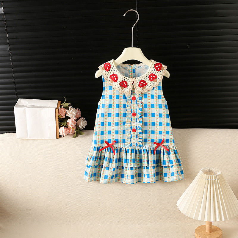 Girls' Summer New Arrival Stylish and Sweet Lace-trimmed Little Mus…