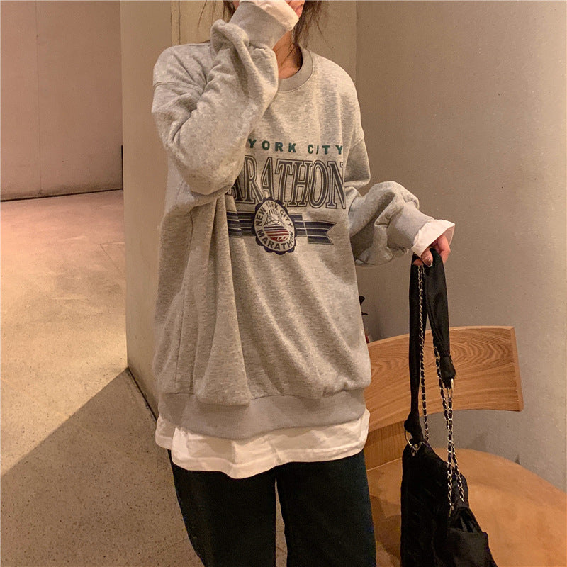 Retro Two-Piece Loose Knit Cardigan Sweater
