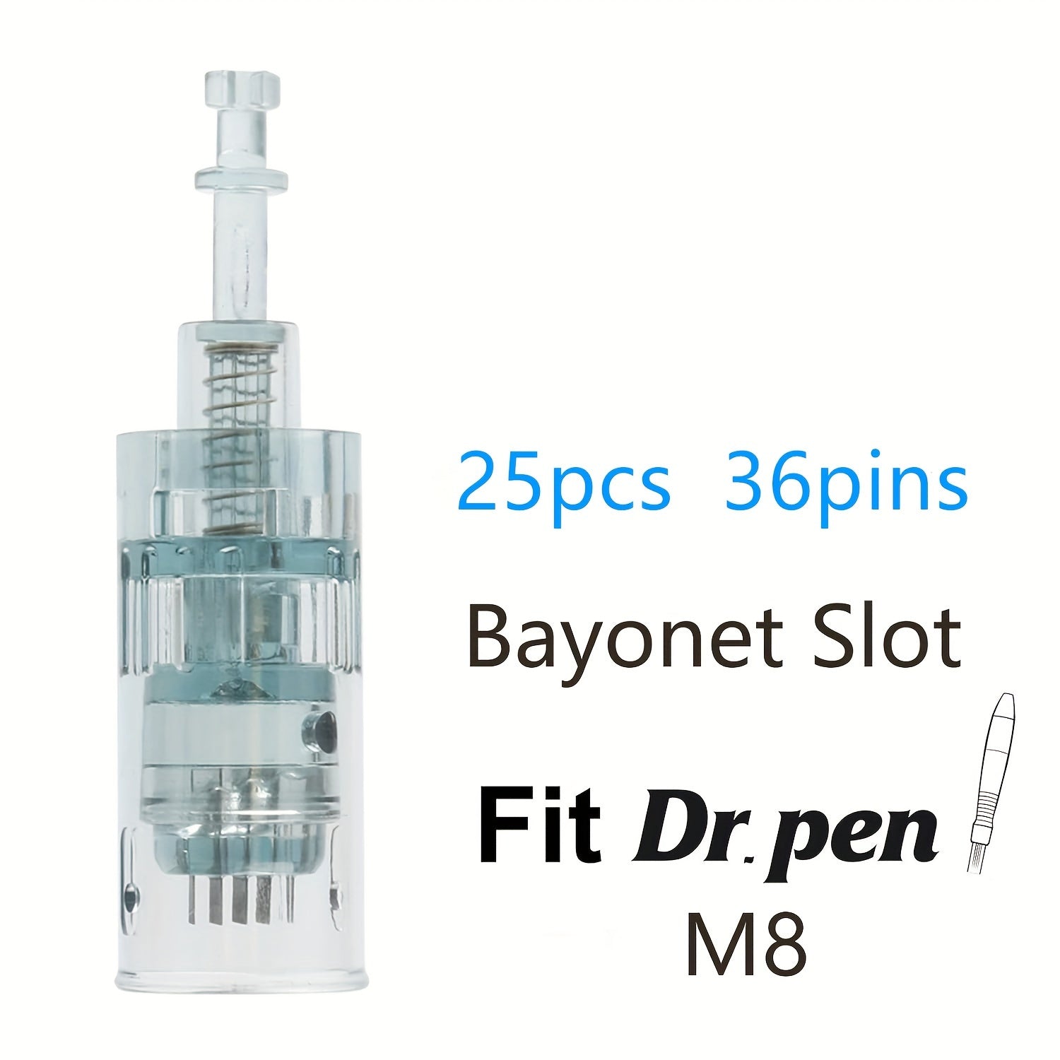 Dr. Pen M8 Replacement Cartridges for Microneedling (16 & 36 Pin, 0.25mm)
