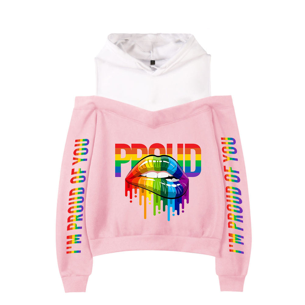 Women's Off-the-Shoulder Casual Pullover Hoodie