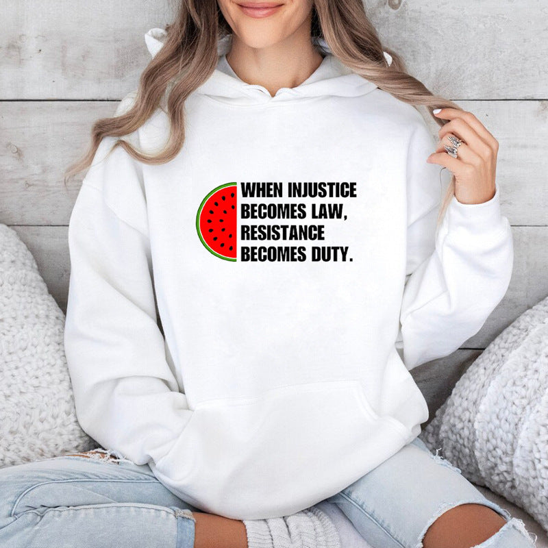 When Injustice Becomes Law Women's Casual Hoodie
