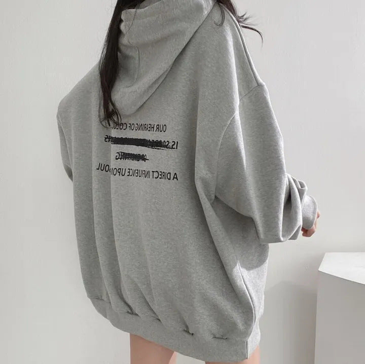 Women's Velvet Padded Hooded Sweatshirt Coat