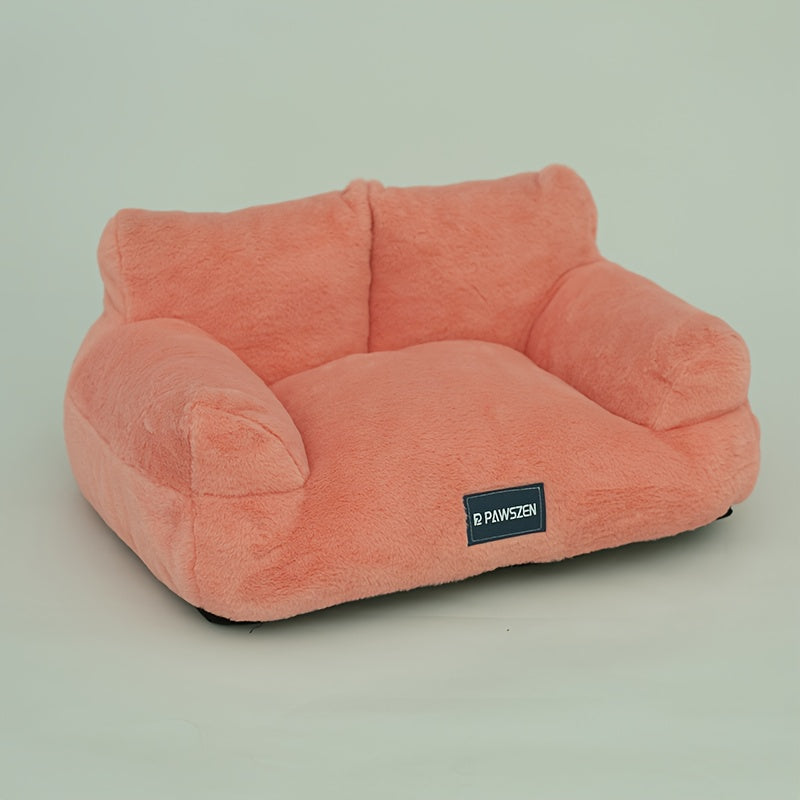 Detachable Four-Season Cat Sofa, Fluffy Couch Suitable For Both Dogs And Cats - Non-Slip, Washable Pet Bed, Dog Lounge, Cozy Pet Furniture, Stylish Pet Seating, Soft Filling, Durable Construction,...