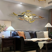 37-inch Large Metal Decorative Wall Clock, Silent Ticking Wall Clock Art Design, Accurate Timing, Decorate Your Home Space, Suitable For Kitchen, Living Room, Bedroom, Bathroom, Bedroom, Office Home Decoration