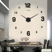 Creative DIY Digital Large Wall Clock 3D Acrylic Three-dimensional Texture Home Living Room Decoration Wall Clock