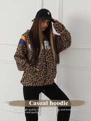 Women's Chic Leopard Print Long Sleeve Sweatshirt
