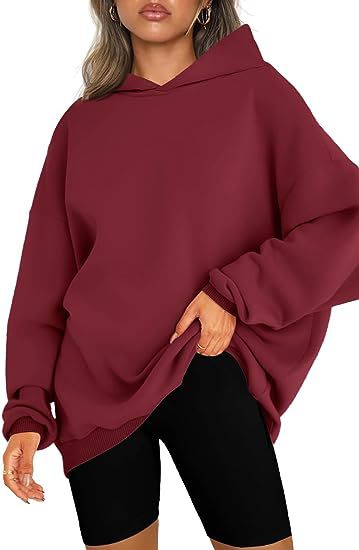 Women's Oversized Hooded Pullover Cozy Casual Sweater