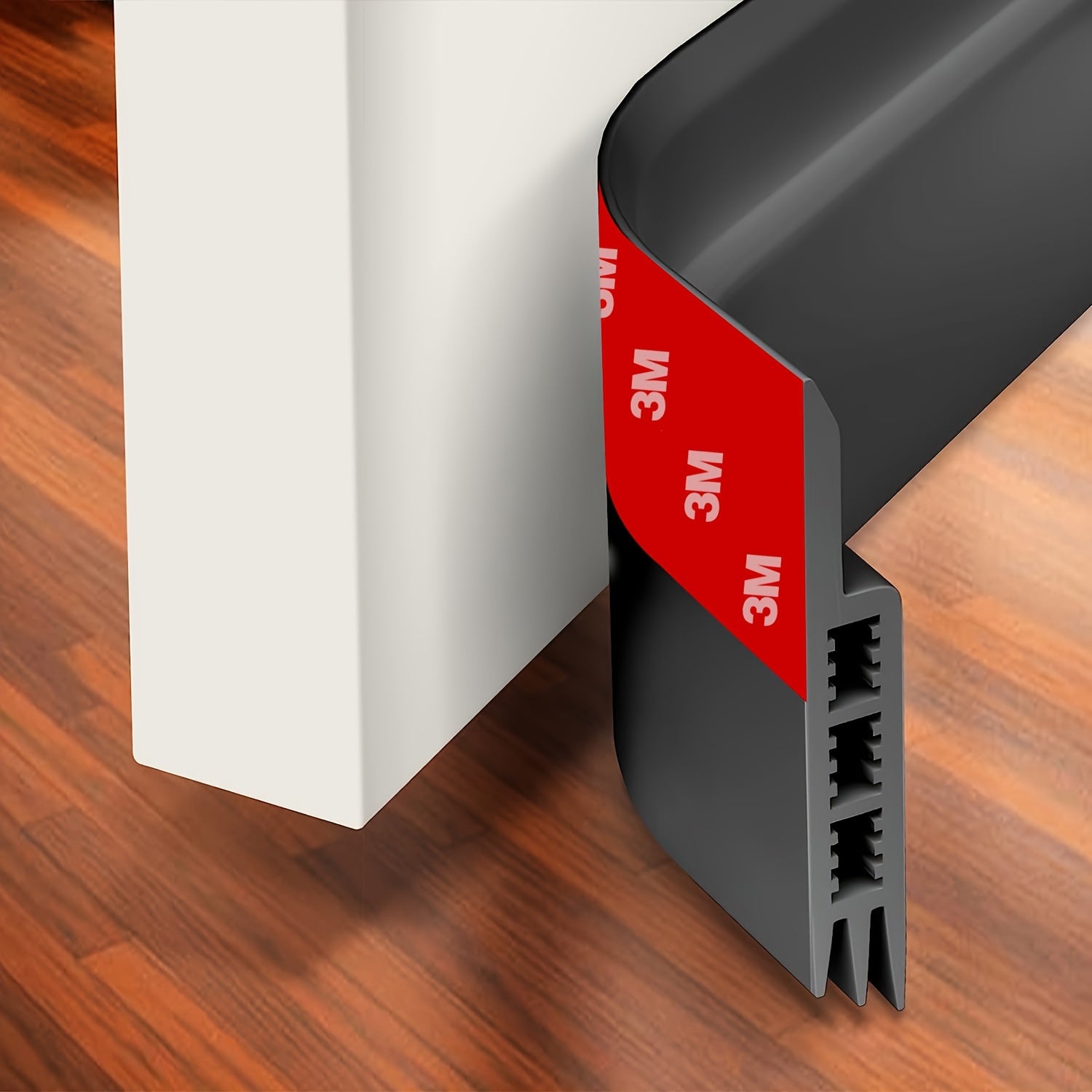 47" Adjustable Door Draft Stopper – Weatherproof Silicone Seal for Bottom of Doors, Insulating Under Door Sweep for Interior & Exterior Use, Blocks Drafts, Noise, and Air Conditioning Leaks, Easy…
