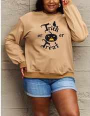 Women's Printed Long Sleeve Loose Sweatshirt