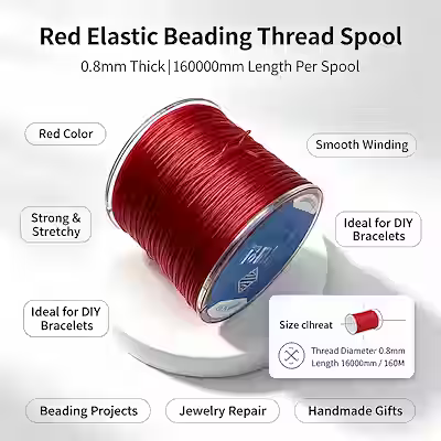 Elastic Beading Thread for Repeated Wear