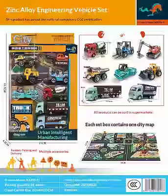 Engineering Vehicle Set Gift Box - Alloy Model Car Kit