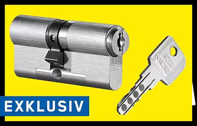 13-pin magnetic lock cylinder with reversible key system and emergency function
