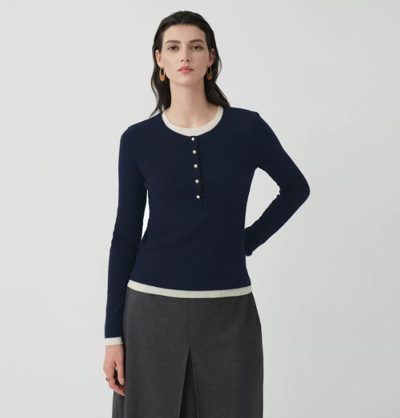 Round-neck Layered Sweater Knitwear