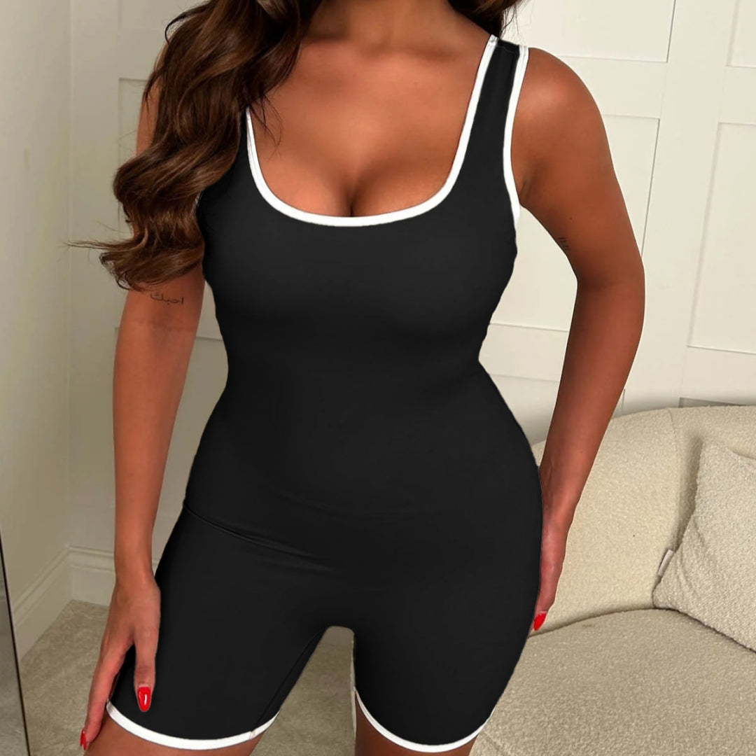 Womens Sporty Yoga Tank Top Shorts And Jumpsuit