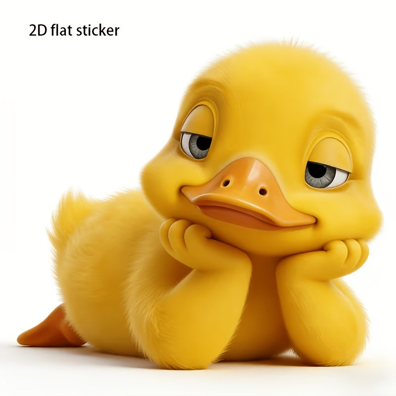 Yellow Duckling Vinyl Car Sticker