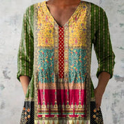 Loose Fit Digital Print Short Sleeve Top – Comfortable & Trendy