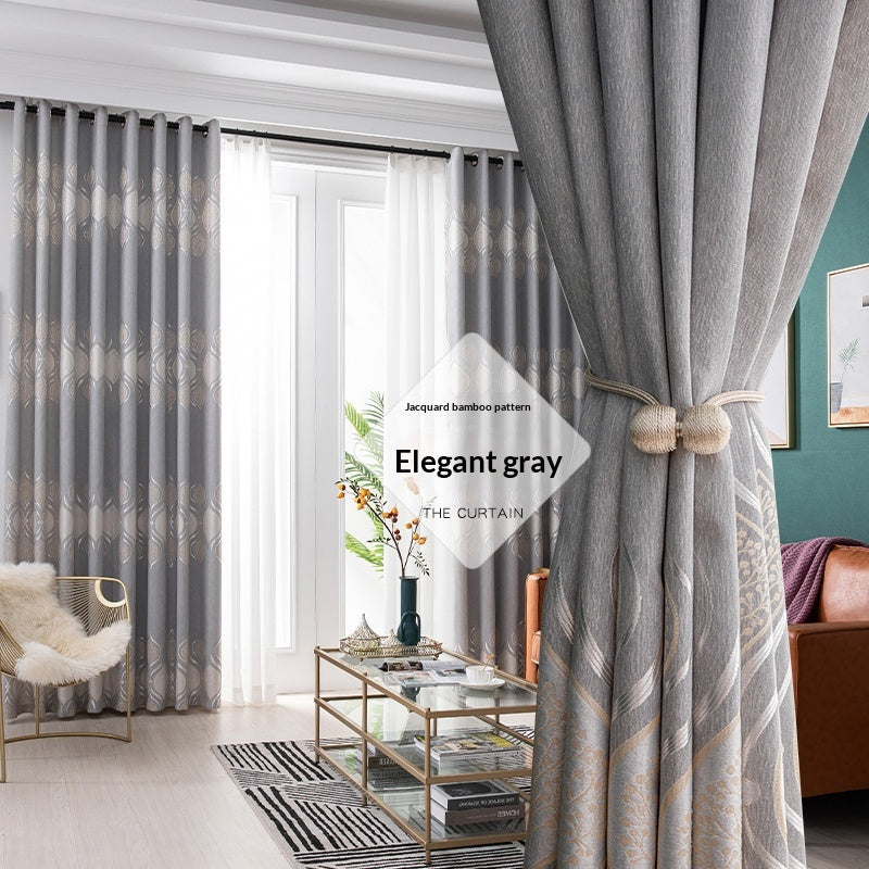 Ready-made Blackout Curtains Thickened Sun-blocking Fabric No Drilling Required Fully Hook-compatible