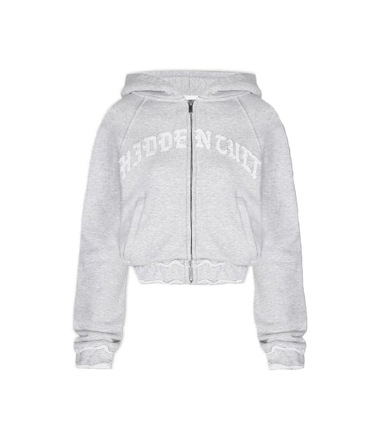 Casual Cropped Hoodie & Trousers Set