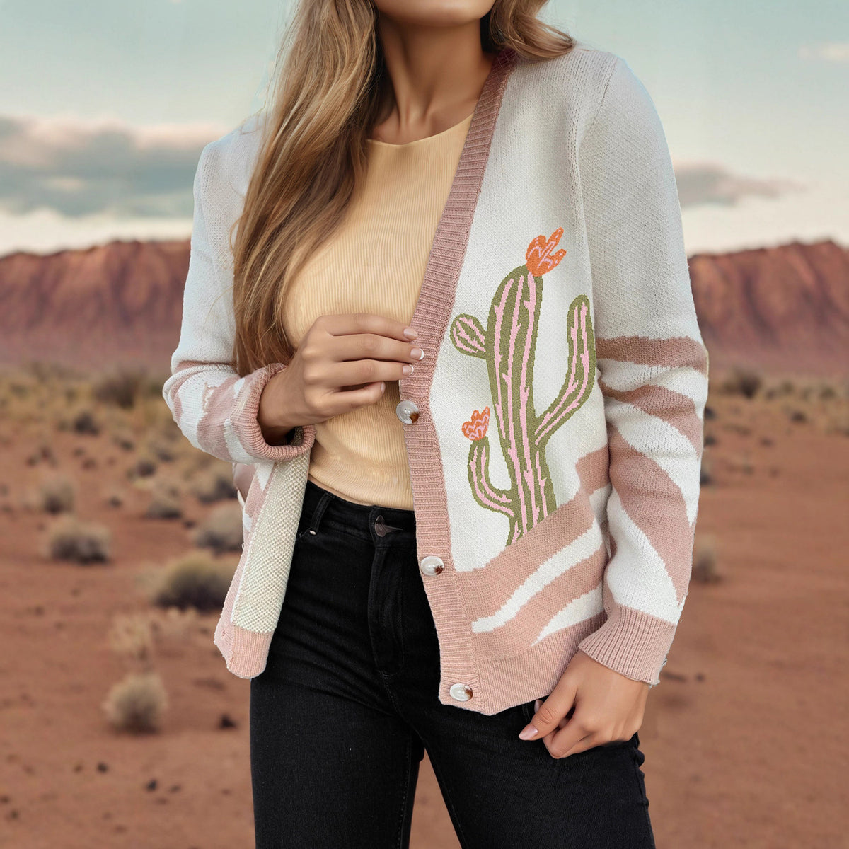 Women's All-match Abstract Loose Long-sleeve Sweater