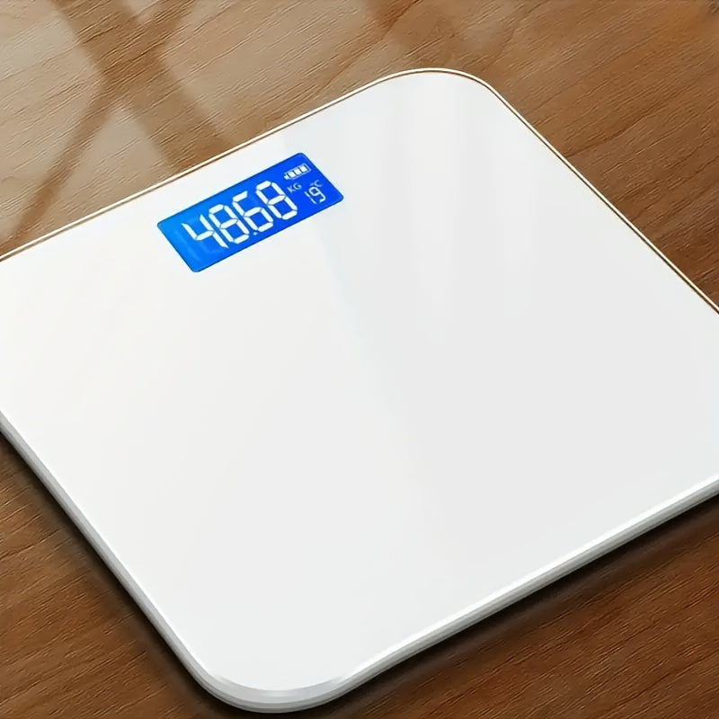 Digital Square Bathroom Scale with Tempered Glass Platform