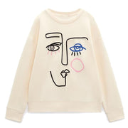 Women's 3D Digital Print Casual Long Sleeve Sweater