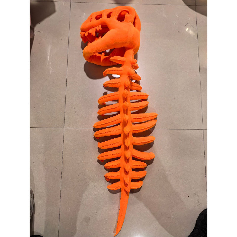 Soft Dinosaur Skeleton Costume – Plush Wearable Skull and Spine Design