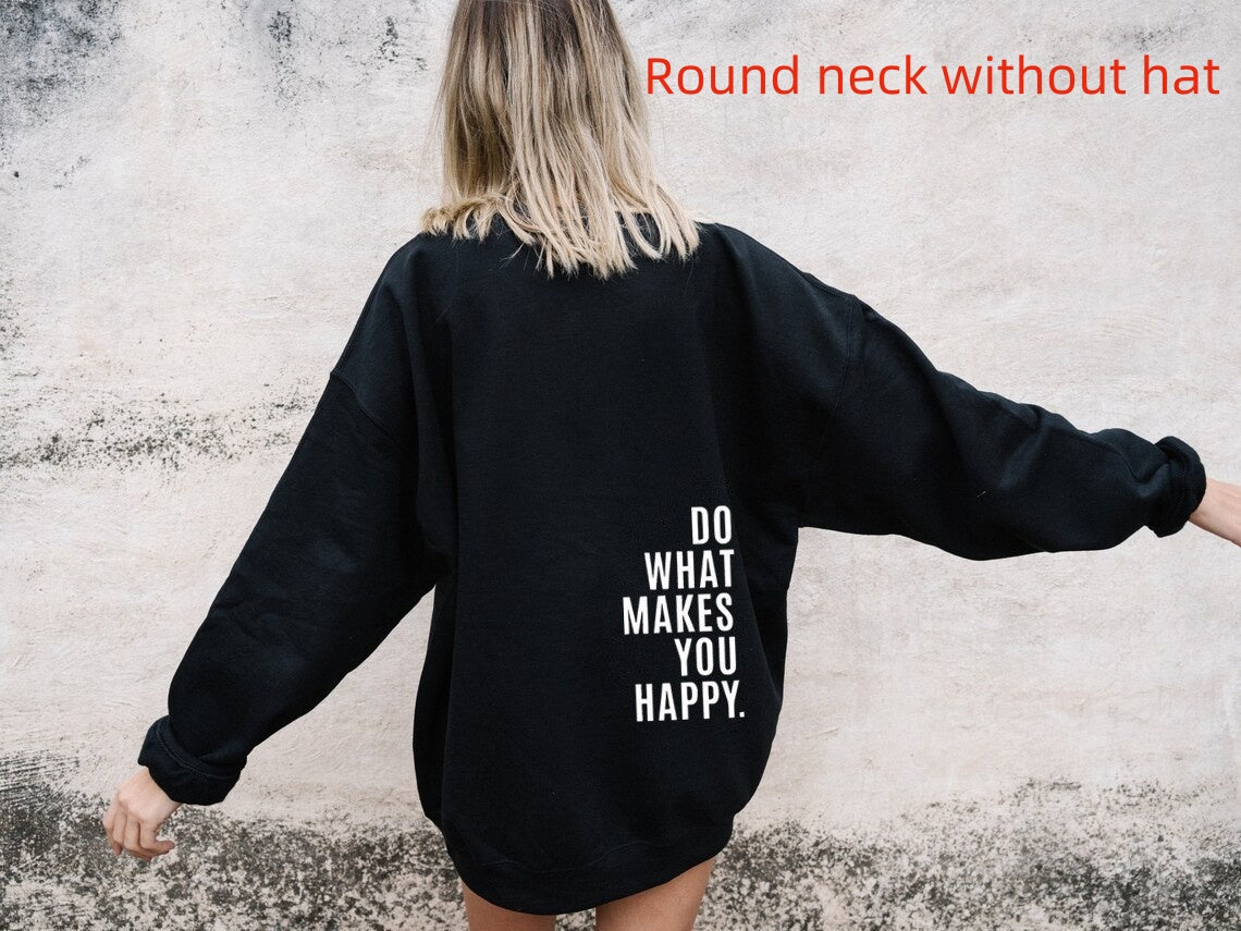 Do What Makes You Happy Oversized Wool Blend Sweatshirt